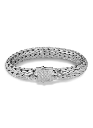Main View - Click To Enlarge - JOHN HARDY - Diamond silver woven chain bracelet