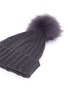 Detail View - Click To Enlarge - ISLA - Fur pompom chunky knit beanie