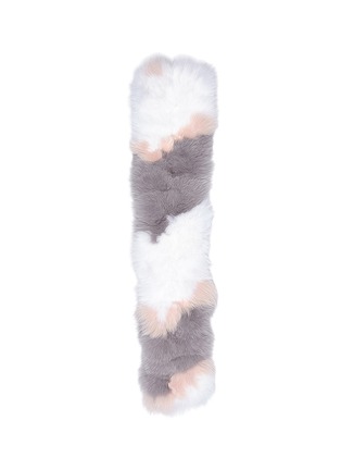 Detail View - Click To Enlarge - ISLA - Colourblock fox fur scarf