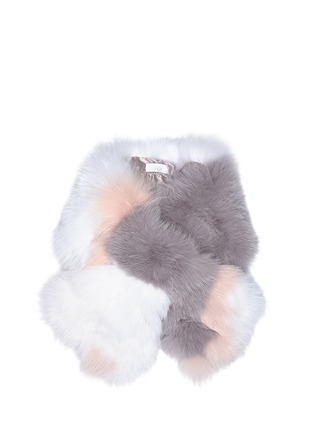Main View - Click To Enlarge - ISLA - Colourblock fox fur scarf