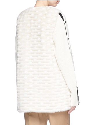 Figure View - Click To Enlarge - ISLA - 'Decha' dotted mink fur long gilet