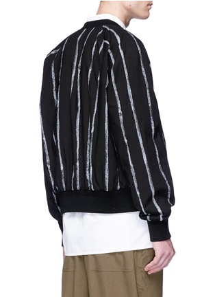Back View - Click To Enlarge - 3.1 PHILLIP LIM - Reversible paint stripe bomber jacket
