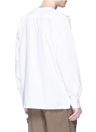 Back View - Click To Enlarge - 3.1 PHILLIP LIM - Stripe jersey panel poplin sweatshirt