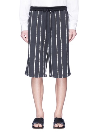 Main View - Click To Enlarge - 3.1 PHILLIP LIM - Paint pinstripe sweat shorts