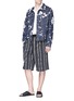 Figure View - Click To Enlarge - 3.1 PHILLIP LIM - Paint pinstripe sweat shorts