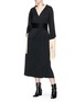Figure View - Click To Enlarge - ELLERY - 'Ritz' fringed reversible crepe wrap dress