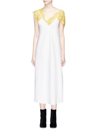 Main View - Click To Enlarge - ELLERY - 'Boorzwah' floral lace panel crepe slip dress