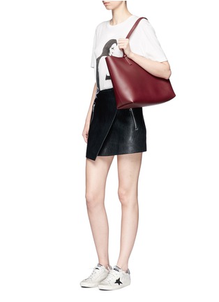 Figure View - Click To Enlarge - SAINT LAURENT - Leather shopping tote
