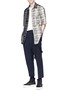 Figure View - Click To Enlarge - SONG FOR THE MUTE - Detachable strap virgin wool-silk twill pants