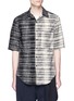 Main View - Click To Enlarge - SONG FOR THE MUTE - 'Coordinates' print check plaid short sleeve shirt