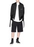 Figure View - Click To Enlarge - SONG FOR THE MUTE - Grosgrain trim coordinates print bomber jacket
