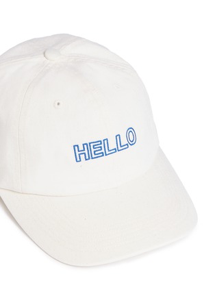 Detail View - Click To Enlarge - NINE ONE SEVEN - 'Shalom' slogan embroidered baseball cap