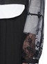Detail View - Click To Enlarge - ANN DEMEULEMEESTER - Floral lace sleeve jersey cropped cardigan