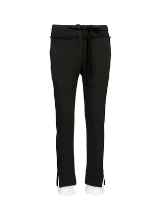 Main View - Click To Enlarge - ANN DEMEULEMEESTER - Floral lace cuff underlay sweatpants