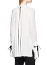 Back View - Click To Enlarge - ANN DEMEULEMEESTER - Drawstring collar hopsack top