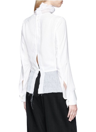 Back View - Click To Enlarge - ANN DEMEULEMEESTER - 'Vittorio' tie gauze panel top