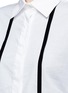 Detail View - Click To Enlarge - ANN DEMEULEMEESTER - Velvet sash extended back hem poplin shirt