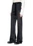 Front View - Click To Enlarge - ANN DEMEULEMEESTER - Lace trim satin wide leg pants