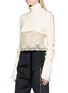 Front View - Click To Enlarge - ANN DEMEULEMEESTER - 'Zegna' split back virgin wool cropped sweater