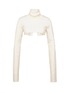 Main View - Click To Enlarge - ANN DEMEULEMEESTER - 'Zegna' split back virgin wool cropped sweater