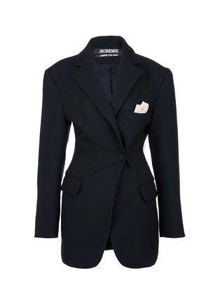 Main View - Click To Enlarge - JACQUEMUS - 'La Vest De Costume' asymmetric wool blazer