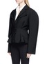 Front View - Click To Enlarge - JACQUEMUS - Darted wool basketweave blazer