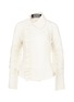 Main View - Click To Enlarge - JACQUEMUS - 'La Chemise Paco' asymmetric collar ruched sleeve shirt