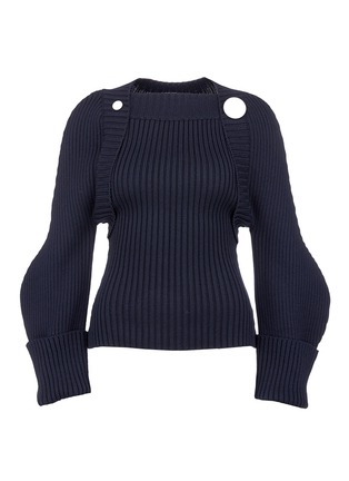 Main View - Click To Enlarge - JACQUEMUS - 'La Maille Boléro' sculptural sleeve wool sweater