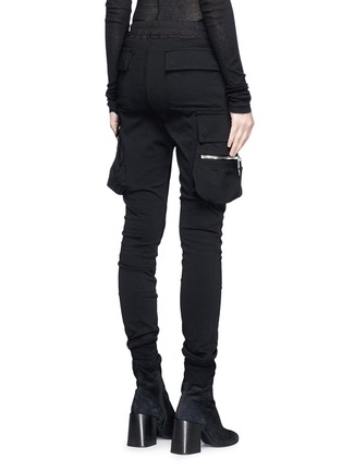 Back View - Click To Enlarge - RICK OWENS  - Jersey skinny cargo pants