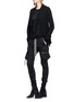 Figure View - Click To Enlarge - RICK OWENS  - Jersey skinny cargo pants