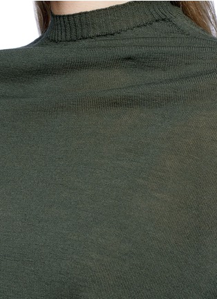 Detail View - Click To Enlarge - RICK OWENS  - Batwing sleeve virgin wool sweater