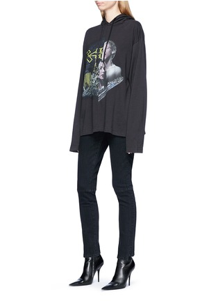 Front View - Click To Enlarge - VETEMENTS - Mixed print oversized hoodie