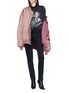 Figure View - Click To Enlarge - VETEMENTS - Mixed print oversized hoodie