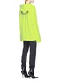 Back View - Click To Enlarge - VETEMENTS - 'P.E.T.S.' print oversized neon oversized hoodie