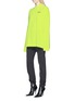 Front View - Click To Enlarge - VETEMENTS - 'P.E.T.S.' print oversized neon oversized hoodie