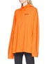 Front View - Click To Enlarge - VETEMENTS - 'P.E.T.S.' print oversized neon hooded T-shirt
