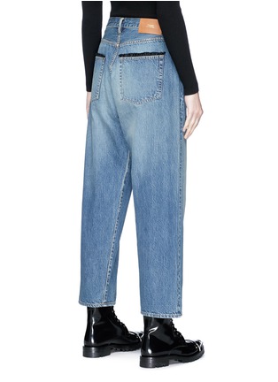Back View - Click To Enlarge - UNDERCOVER - Bee embroidered wide leg denim pants