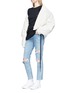 Figure View - Click To Enlarge - HYEIN SEO - 'UFO' mixed print and patch bomber jacket