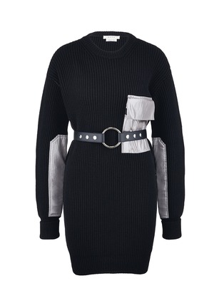 Main View - Click To Enlarge - ALYX - Silk patch belted wool sweater