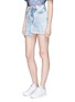 Front View - Click To Enlarge - ARIES - 'Short Holmey' cutoff denim skirt