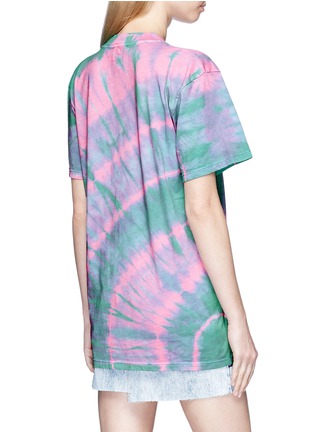 Back View - Click To Enlarge - ARIES - Logo print tie dye effect T-shirt