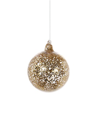 Main View - Click To Enlarge - SHISHI - Leaf large glass Christmas ornament – Gold