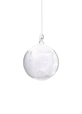 Main View - Click To Enlarge - TOPSHOP - Feather glass Christmas ornament