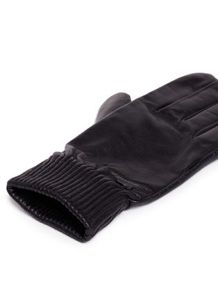 Detail View - Click To Enlarge - CANADA GOOSE - Goatskin leather rib gloves