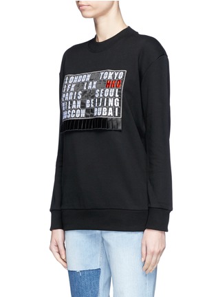 Front View - Click To Enlarge - VICTORIA, VICTORIA BECKHAM - International flight patch sweatshirt