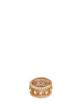 Main View - Click To Enlarge - BUCCELLATI - 'Nuovo Tulle' diamond 18k yellow gold ring