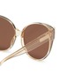 Detail View - Click To Enlarge - LINDA FARROW - Extra large acetate frame cateye sunglasses