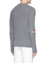 Back View - Click To Enlarge - HELMUT LANG - Cutout elbow wool rib knit sweater