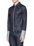 Front View - Click To Enlarge - HELMUT LANG - Slim fit raw denim jacket