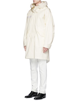 Front View - Click To Enlarge - HELMUT LANG - Lambskin shearling hood padded parka